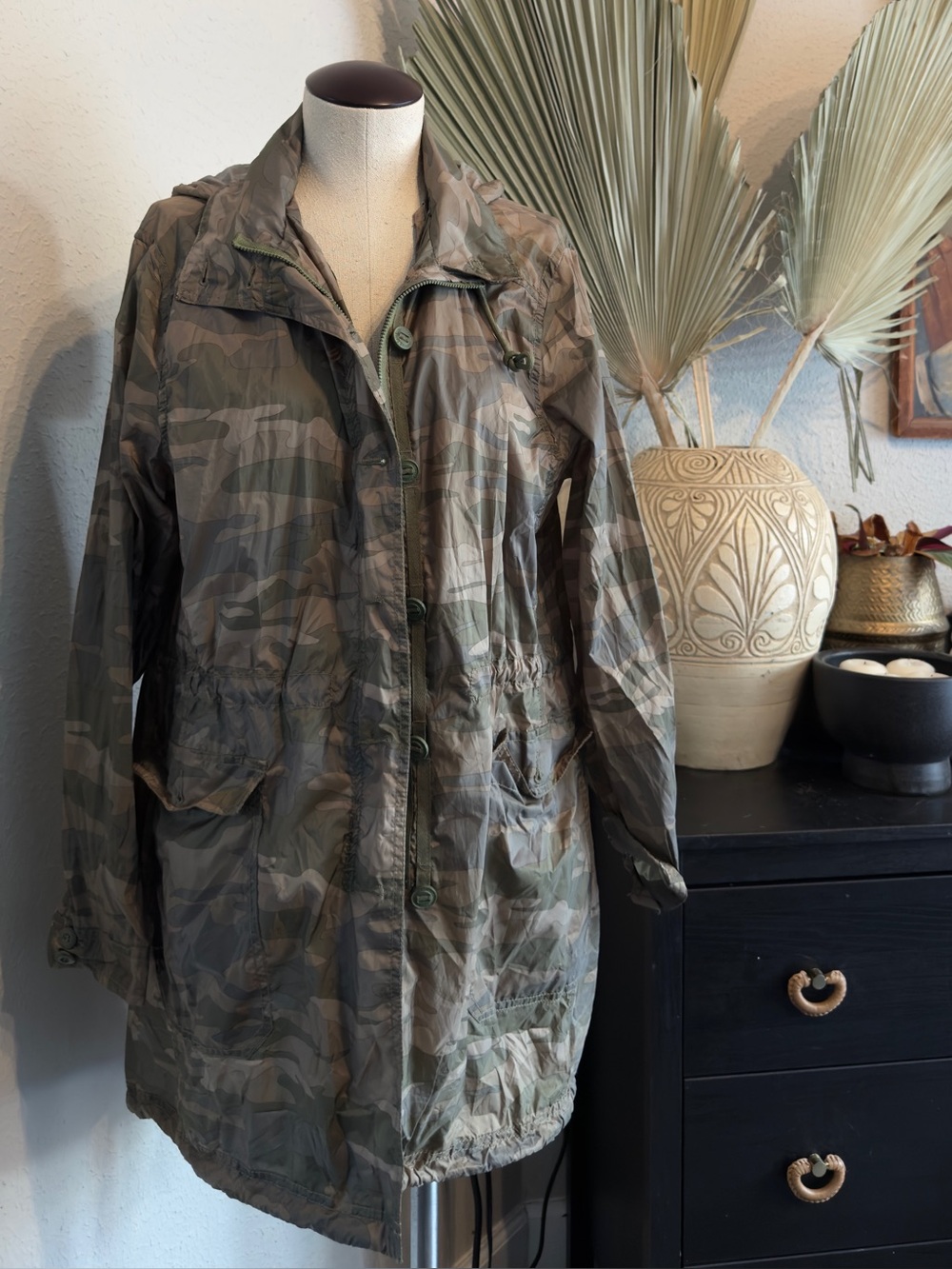 Women's Camouflage Utility Jacket - Green Camo